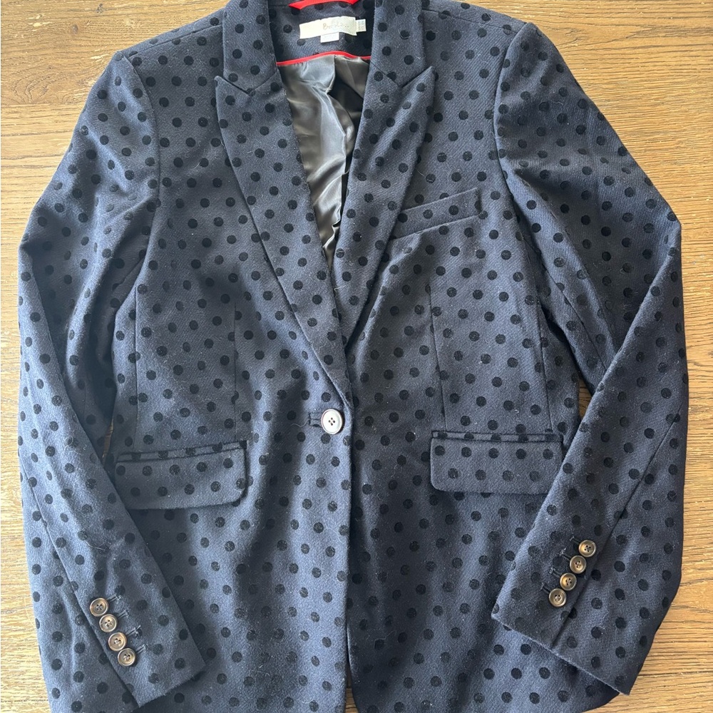 Boden Navy Blazer with Red Trim